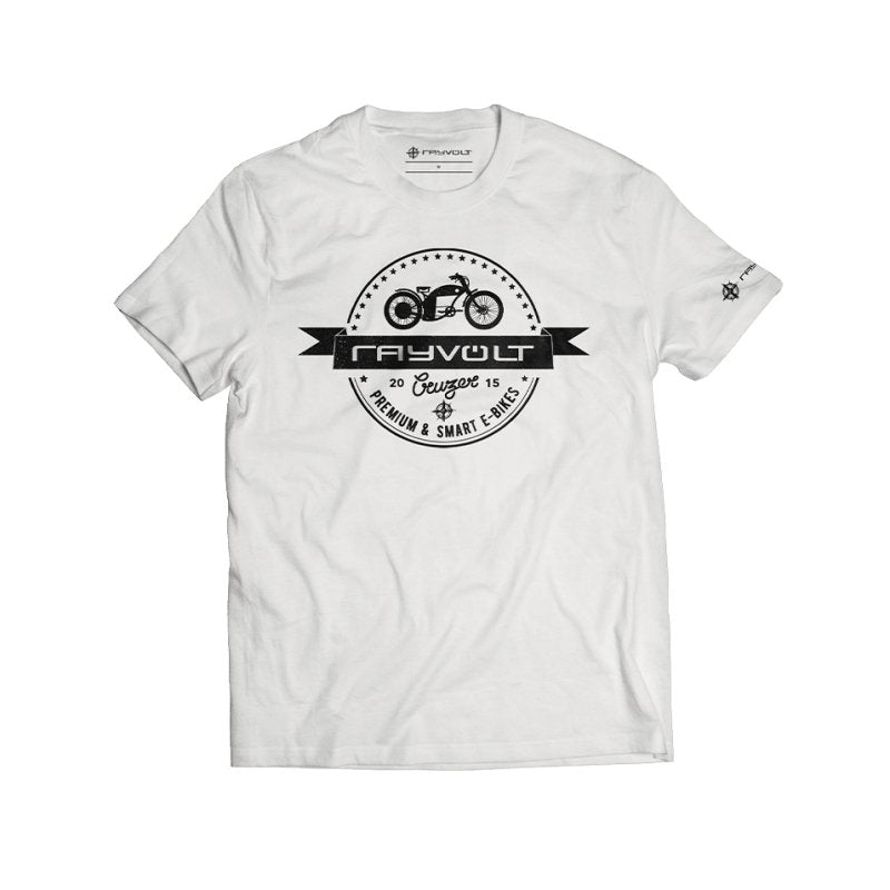 CRUZER STAMP WHITE T-SHIRT - Rayvolt Bike EUApparel ClothingRayvolt